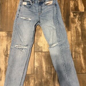 American Eagle Outfitters Light Blue Distressed Boyfriend Jeans